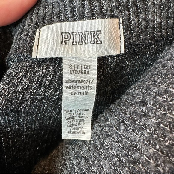 Pink Victorias Secret Pants Womens Lounge Stretch Soft Elastic Waist Gray Small - Picture 10 of 10